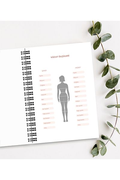 BULUT DİJİTAL Diet and Exercise Program Tracking Notebook & Diet Notebook