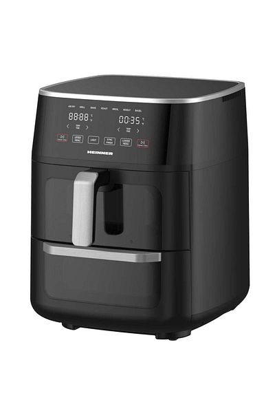 Heinner Friteuza Dubla Aer Cald Heinner - 1850W, 11L, 10 Programe, Fereastra, Lumina interioara - HAFO-M11BK