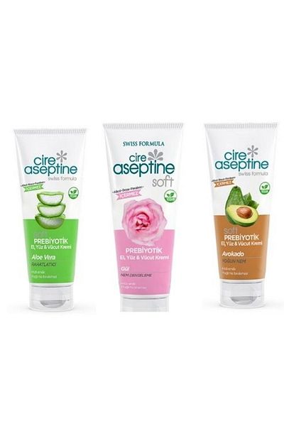 CIRE ASEPTINE 3-Piece Care Cream Set 200ml (Aloe Vera, Rose, Avocado)