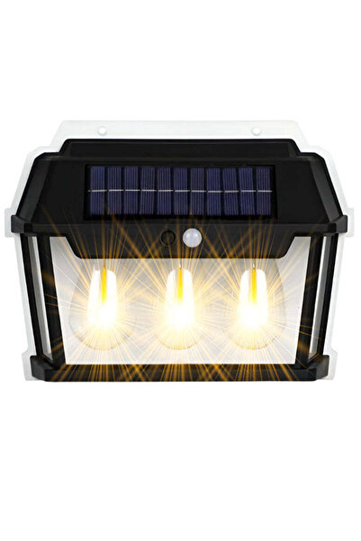 Generic Solar Wall Lamp 3 Bulbs Sensor 3 Modes Lantern Style