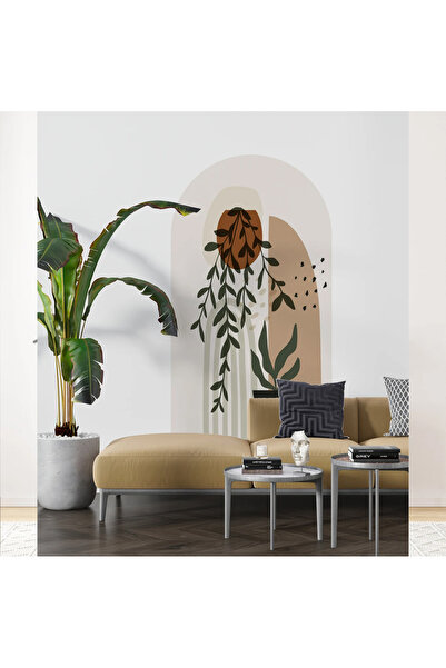 Kt Grup Çiçekler ve Dallar Boho Kemer Arch Sanatsal Duvar Sticker
