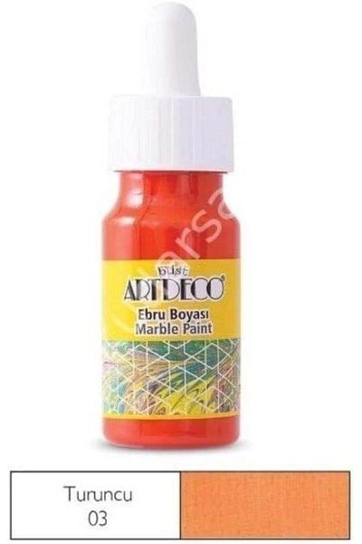 Artdeco Damlalıklı Ebru Boyası 30ml Turuncu / 16b03