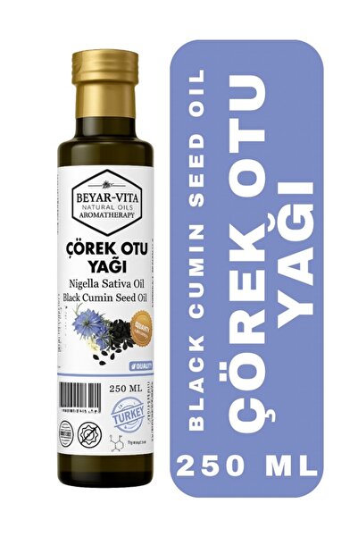 BEYARVİTA زيت الكمون الأسود 250 مل (نيجيلا ساتيفا، زيت بذور الكمون الأسود)