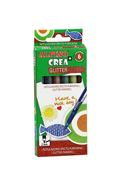 Genel Markalar Marka: Alpino 6 Renk Simli Keçeli Kalem Ar-000178 Kategori: Kuru Boya Kalemi