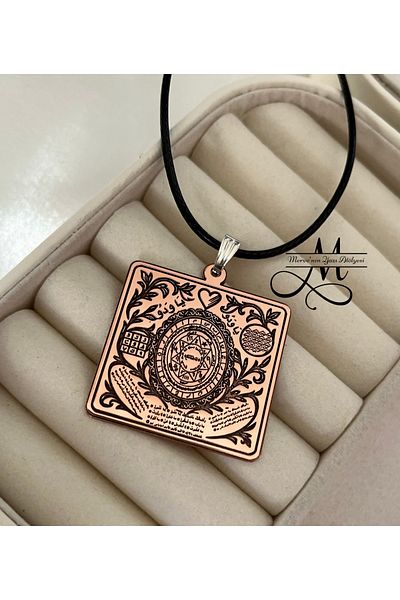 MerveninYaziAtolyesi Amplified Cummer Love Talisman Pure Copper Necklace