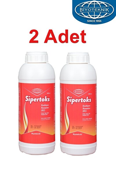 Biyoteknik 2 Adet Sipertoks Çözelti Bit Pire Kene Ilacı 1 Lt Küçükbaş