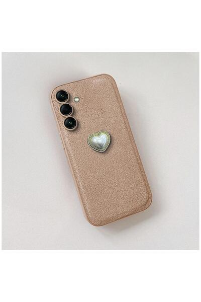 Zebana Samsung Galaxy A17 Compatible Case Velvix Silicone Case Light Brown