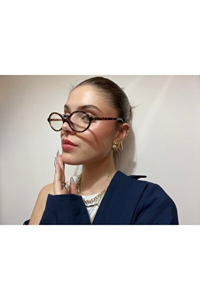 BluePepper Miux Leopard Oval Frame - Blue Light Protection Optical Screen Goggles, Replaceable Glasses