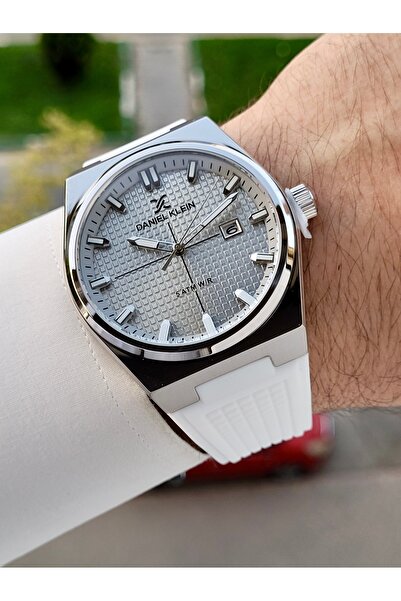 Daniel Klein Kasası Gümüş Kordonu Beyaz Renk İç Göstergeleri Aktif Erkek Kol ...