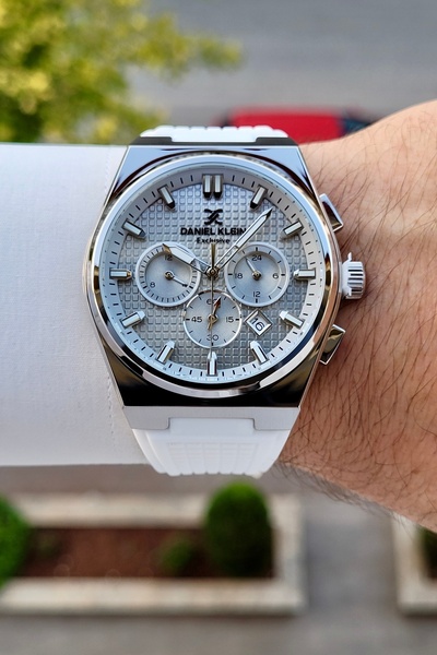 Daniel Klein Kasası Metalik Kordonu Beyaz Renk 2 Yıl Garantili 44 Mm Gösterge...