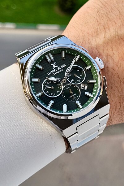 Daniel Klein Kadranı Yeşil Kordonu Gri Renk Ayarlanabilir Kordonlu Fonksiyone...