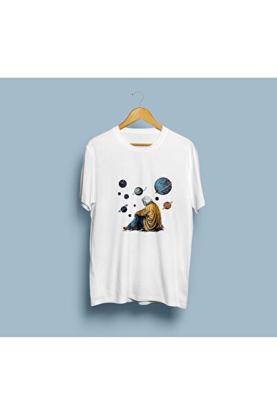 Generic Brand Unisex Oversize kroj Astronomija/Dizajn planeta T-shirt