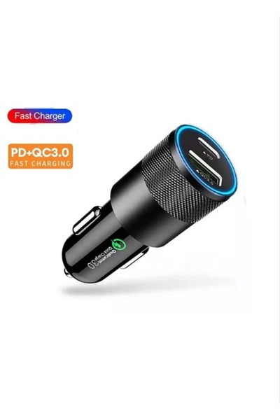 Zoli Araç Çakmaklık Hızlı Şarj Aleti I Phone Ve Android Uyumlu Type-c Ve Usb Girişli