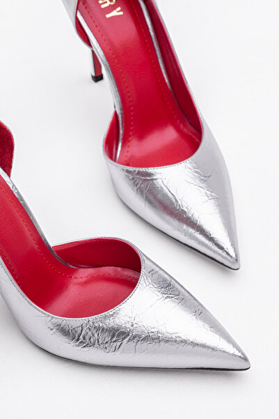 Tasarım Elvanna Red Sole Detailed Thin Heeled Evening Dress Stiletto Shoes