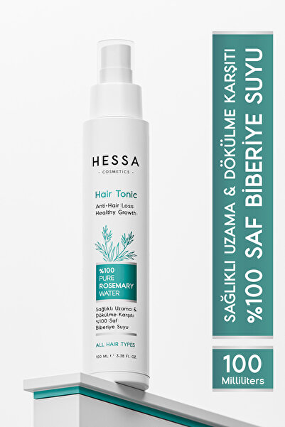 Hessa %100 Saf Biberiye Suyu 100ml – Doğal İçerikli, Saç Köklerini Canlandırı...