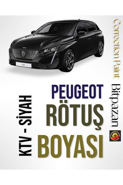 Flea Market Peugeot 308, 508, 3008, 5008, Rcz Pearl Black Ktv - Professional Touch up Paint (20ml.)