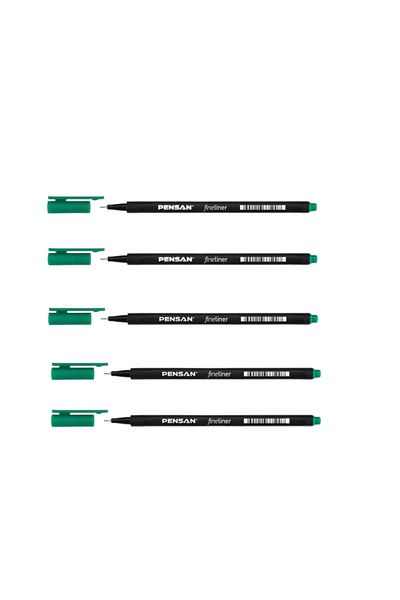 Pensan Green Fineliner 6500 - 5 Pieces