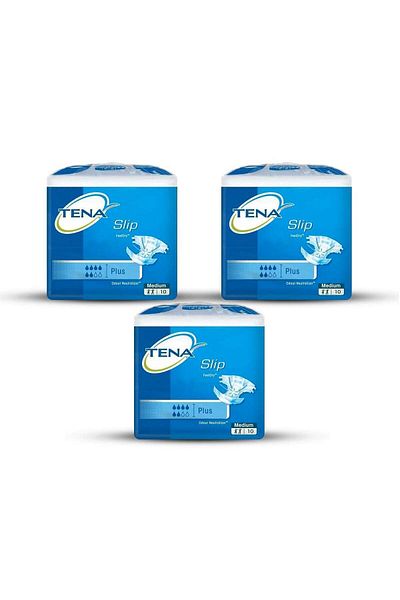 TENA Slip Plus Incontinence Adult Diapers, Medium, 30 Count