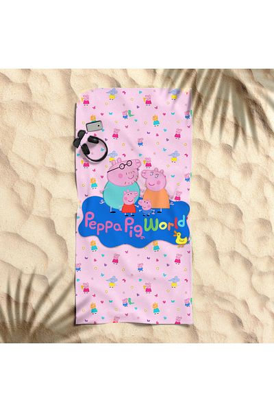 hediyechy Gift Duvet Cover Peppa Pig Printed Piaj Towel