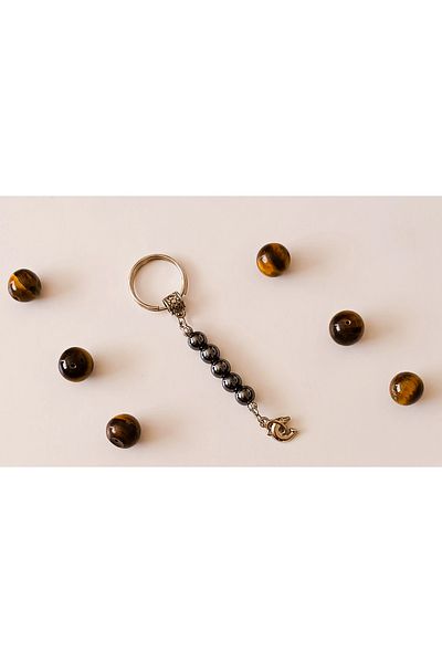 devritarz Hematite Stone Healing Natural Stone Auto Keychain Design