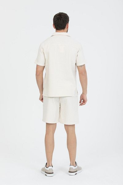 Store Casual summer outfit for men |   100% cotton shirt & shorts set