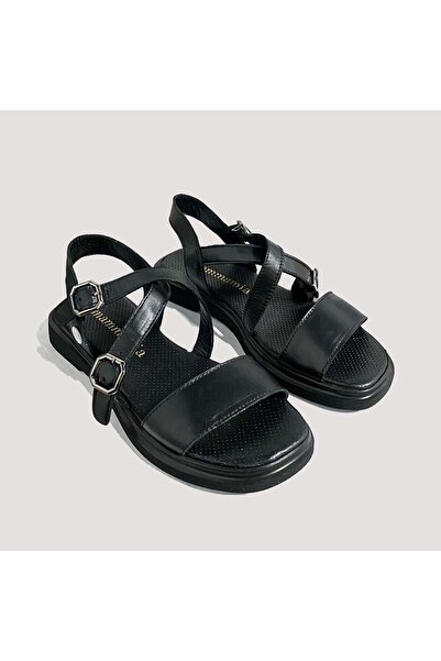 Mammamia 5010 Sandale din piele pentru femei - negru - 37