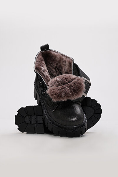FAST STEP Hakiki Deri Kürklü Unisex Çocuk Klasik Bot 157KXA1774