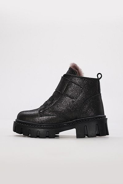 FAST STEP Παιδικές κλασικές μπότες Unisex από γνήσιο δέρμα και γούνα 157KXA1774