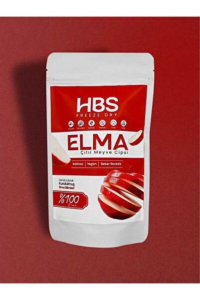HBS FREEZE DRY Freeze Dry Çıtır Elma 20 Gr. Dondurularak Kurutulmuş Meyve Cipsi