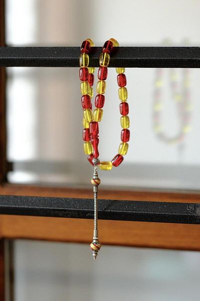 dergah tesbih Premium Fan Series Silver Tassel Rosary