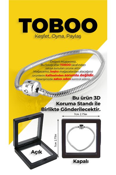 shop Charm Bracelet with Cylinder Clip |   Premium Stainless Steel