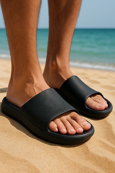 Shoebuo Унисекс плажни чехли за басейн, ежедневни чехли за баня с нехлъзгаща се подметка