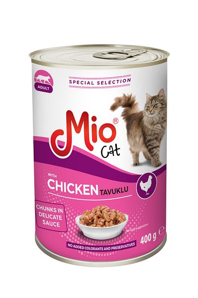 MİO Premium wet cat food❤️ Complete cat food Adult chicken pack of 10 Canned Cats Mio Cat 400g