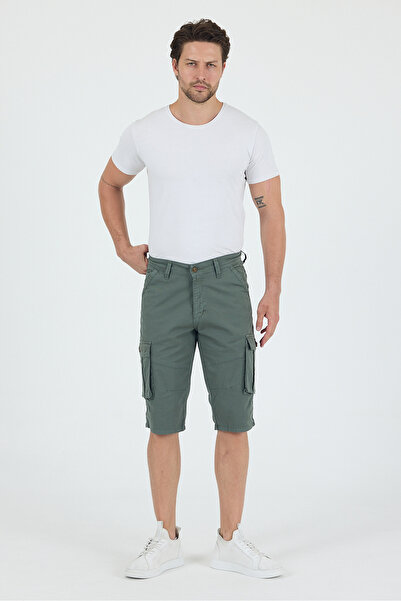 twentyfive25 Ανδρικό μακρύ σορτς Cargo με τσέπες μέχρι τη γάμπα Χρώμα Βερμούδες Κάπρι