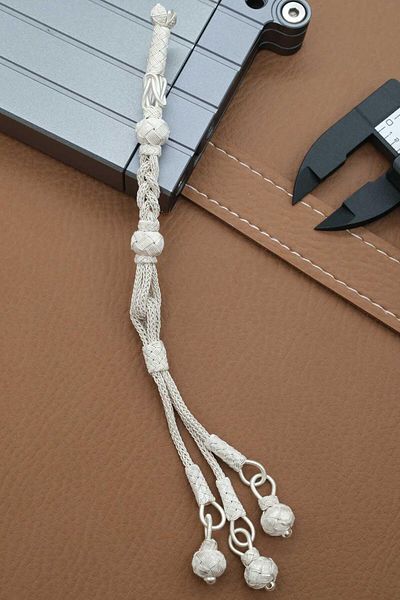 dergah tesbih 3-Piece Reis Silver Kazaziye Knitted Whip