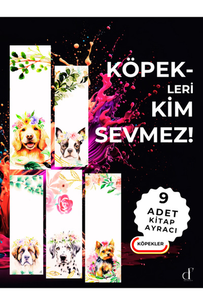 darkfikir Set of 9 Bookmarks - Dogs