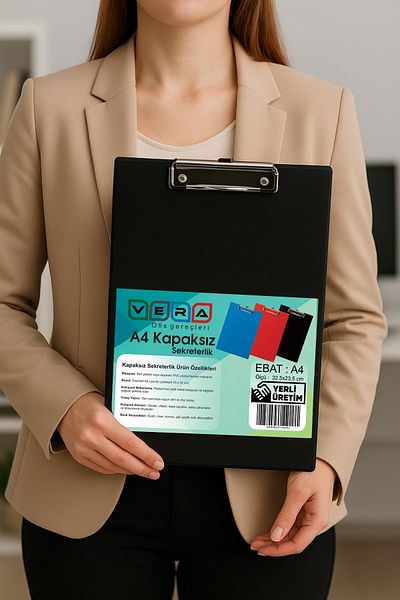 Four Office سكرتارية سوداء بدون غطاء مقاس A4