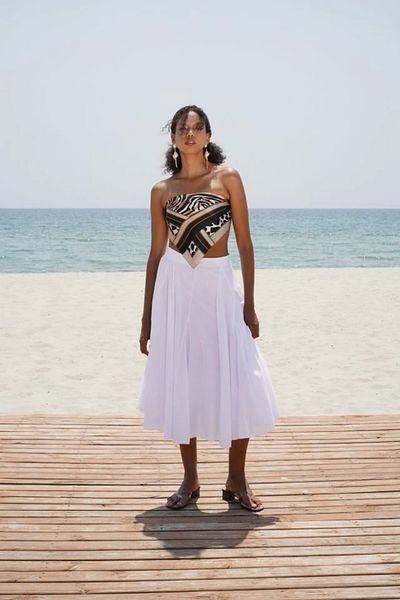 Silerra Stitch Detail Maxi Skirt
