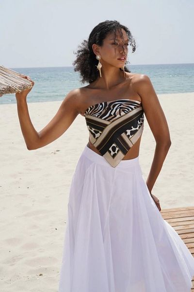 Silerra Stitch Detail Maxi Skirt