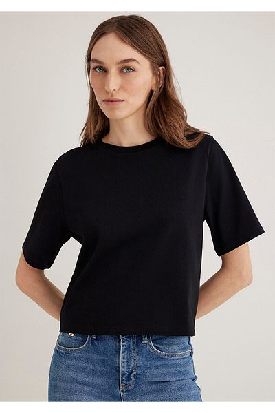 Mavi Black Basic T-Shirt Loose Fit / Loose Relaxed Cut 1613077 -900