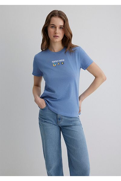 Mavi Tricou cu imprimeu astrologie Semi Slim Fit / Semi Slim Fit 1613175 -70842