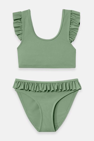 Tchibo Toddlers Girl 4 Piece Bikini Set, Green
