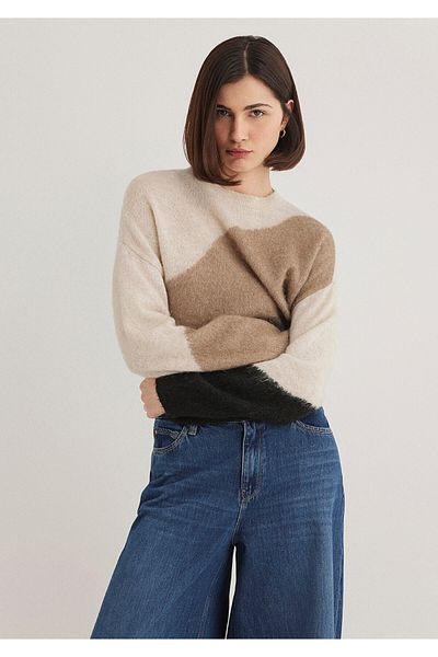 Mavi Πουλόβερ Crew Neck Brown Loose Fit / Χαλαρή χαλαρή εφαρμογή 1710562 -86749