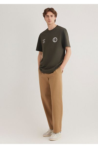 Mavi Τυπωμένο Χακί T-Shirt Loose Fit / Loose Relaxed Fit 0612727 -71587
