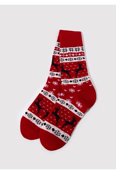Mavi Christmas Themed Red Boot Socks 0911658 -32421