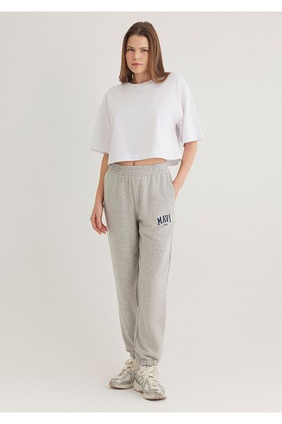 Mavi Graue Jogginghose mit Logo-Print1010757-82816
