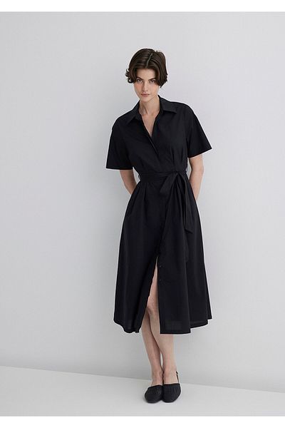 Mavi Black Midi Dress -1310508-900 Model