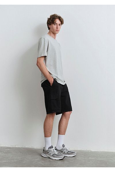 Mavi Bremen Street Anthracite Jean Shorts 0410680 -87156