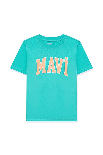 Mavi Zelené tričko s potiskem loga Regular Fit / Regular Fit7610109-71724