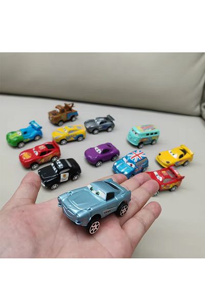 Choice 12pcs/Set Disney Pixar Cars Lightning Mcqueen Jackson Storm Mater Pvc Model Back-Force Car Toy Fo...